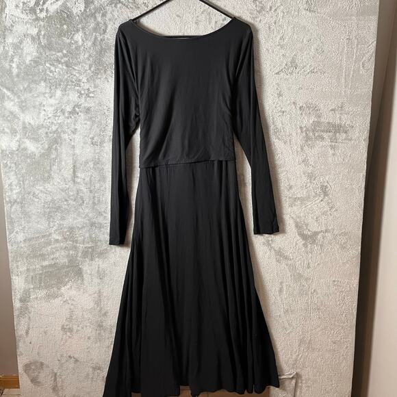 Peruvian Connection Fonteyn Dress Scoop Neck Wrap Pima Cotton Large Pima Cotton - Picture 3 of 6